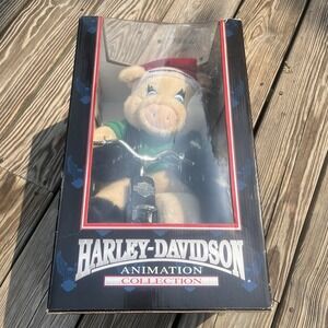 Harley Davidson‎ Christmas animated Plush born to be wild Pig On Motorcycle
